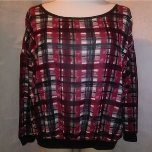 Torrid Red, White, and black sweater/blouse